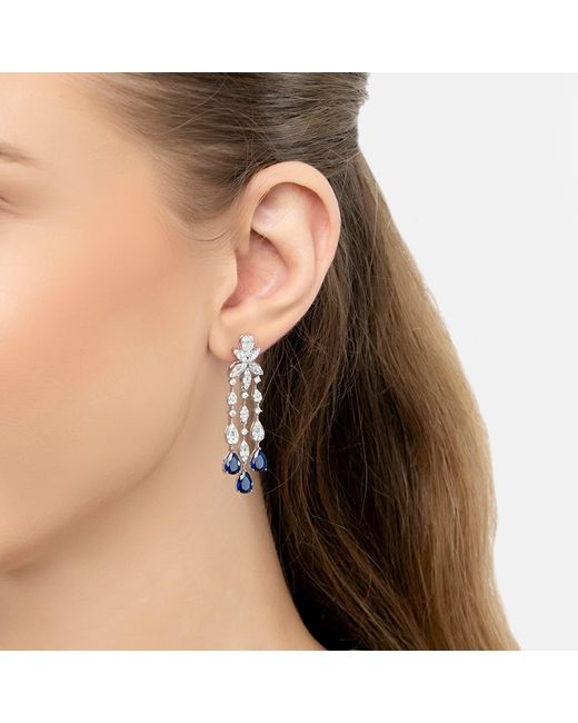 Latelita London Blue Duchess Sapphire Drop Earrings