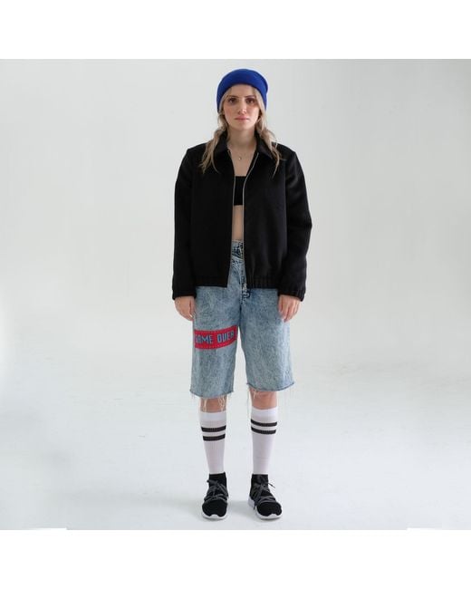 Quillattire Blue Vintage Up-Cycled Crop Denim Trousers