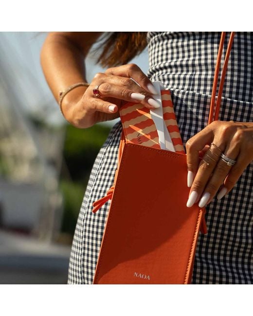 Naoa Orange Neutrals Slim Glasses Case Dunes Print