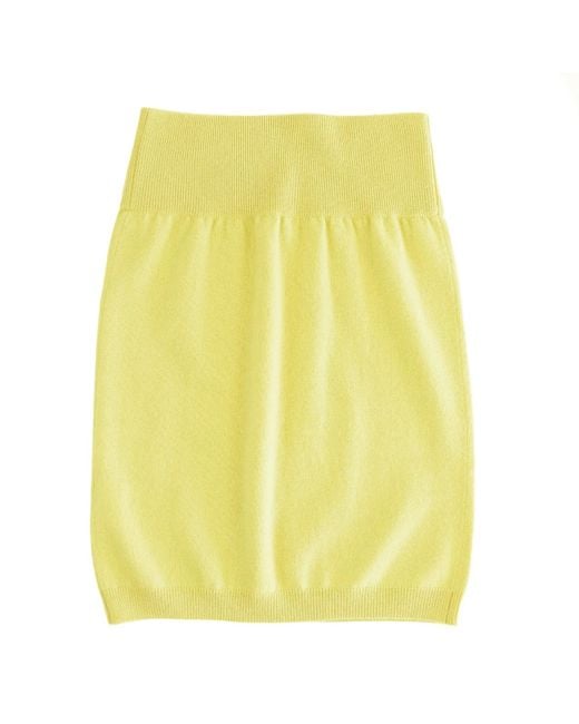 Zenzee Yellow Cashmere Mini Skirt