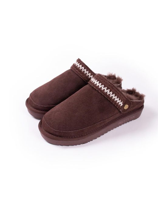 Pretty You London Red Hallie Sheepskin Multiway Slippers