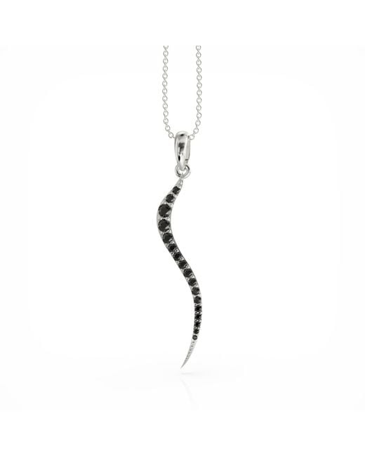 Linda Fiore Metallic Swirl Necklace & Cz