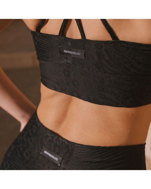 Befitnesslou Black Orio Leopard Top
