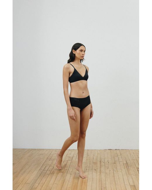Verdant Intimates Black Modal Air Boyshort
