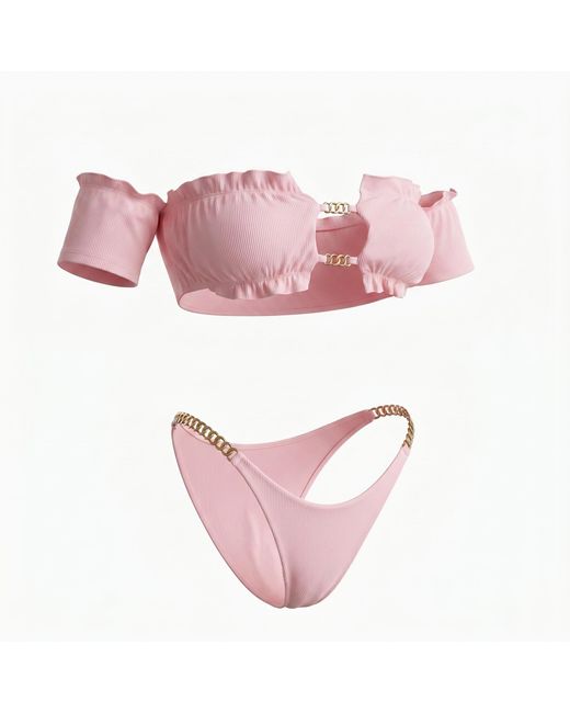 Bellaria Black Cotton Candy Chain Bikini Set
