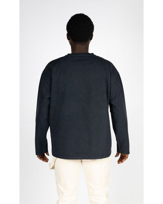 Achilles and the Tortoise Blue Long Sleeve Tee Stone for men