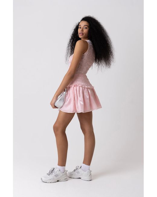 Amy Lynn Pink Sonya Shirred Top