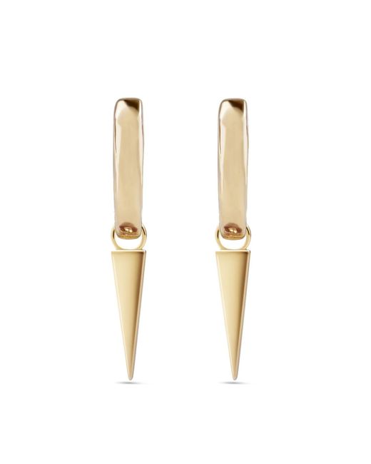 Zohreh Metallic Spike Hoop Earrings 9K