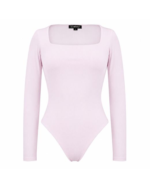 Smart and Joy Pink Square-Neck Bodysuit- Neutrals