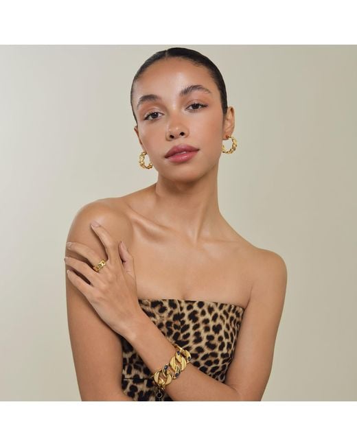 Bounkit Metallic Estelle Hoops Clip On
