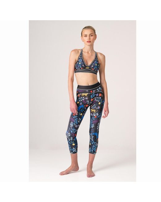 Jessie Zhao New York Blue Amazon Rainforest Sports Bra