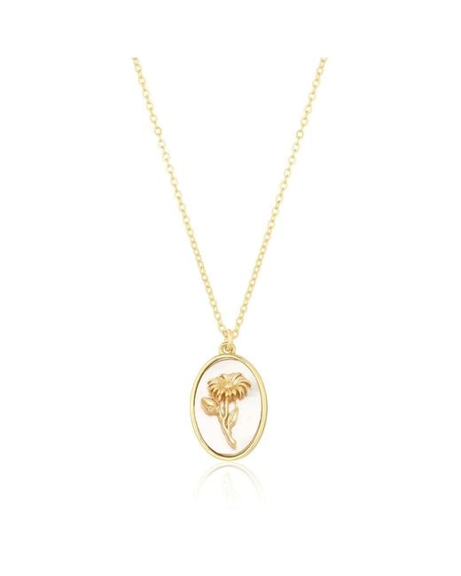 SET & STONES Metallic Katrina Birth Flower Necklace