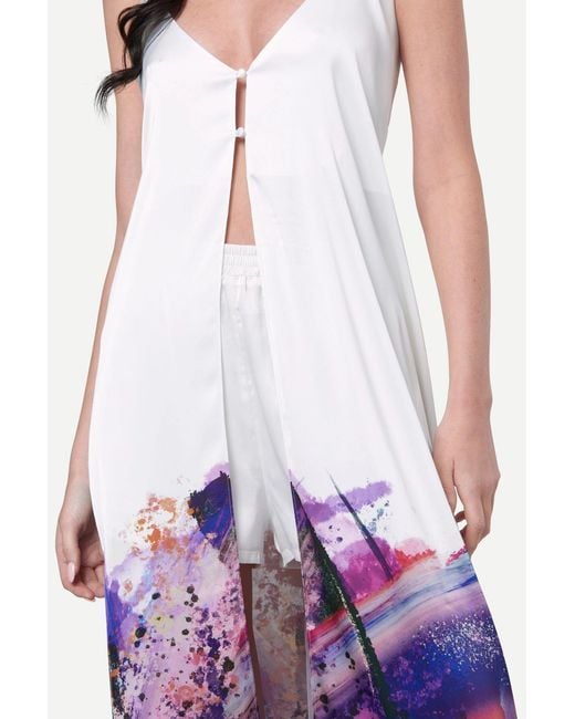 Zafur Purple Positano Beach Over Dress