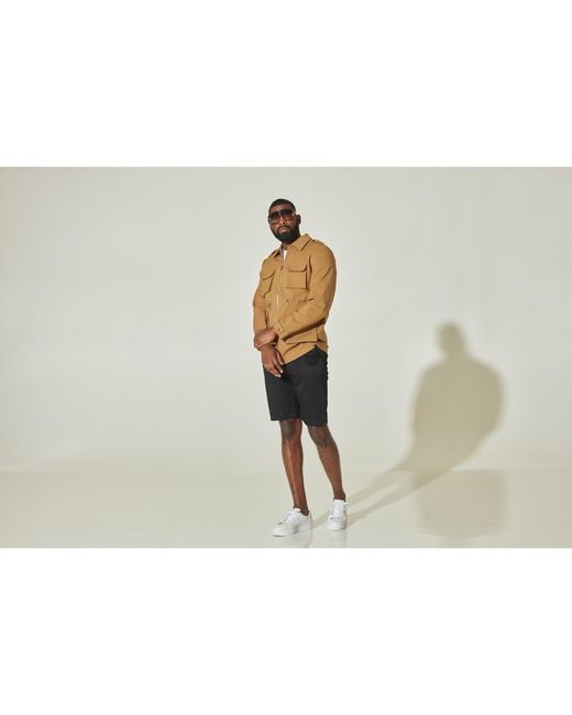 DAVID WEJ Black Plain Drawstring Shorts – for men