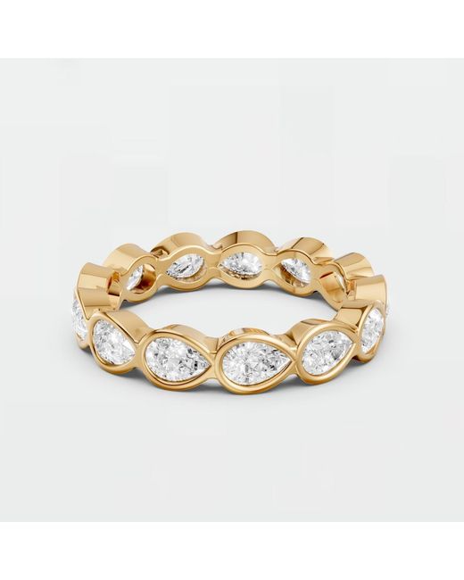 Aya Fine Jewelry Metallic 1.92 Ctw Pear Lab Diamond Full Eternity Wedding Band