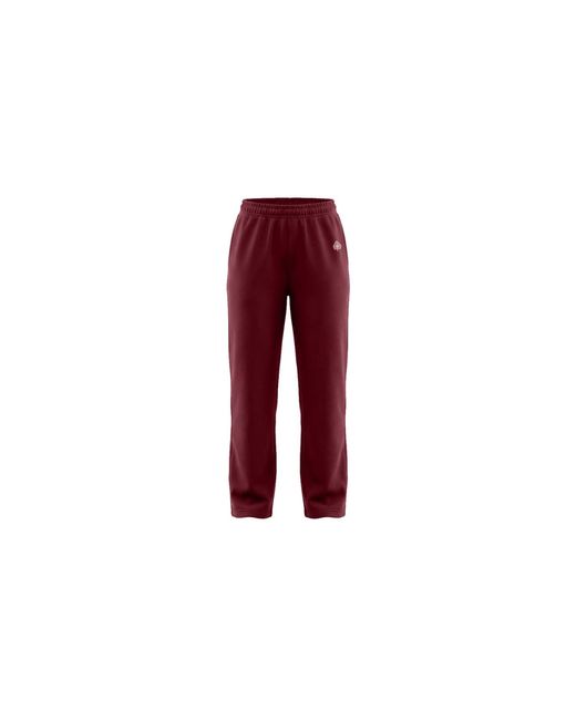 Be Athletica Red Varsity Athletica Wide-Leg Pants