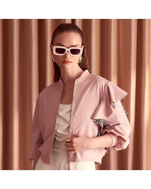 Emma Wallace Pink Spiral Bomber