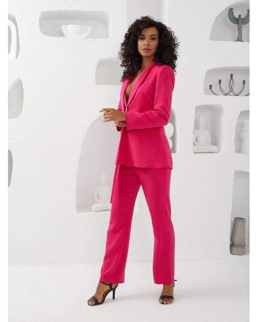 Lumina Eligma Pink Shawl Suit Pants