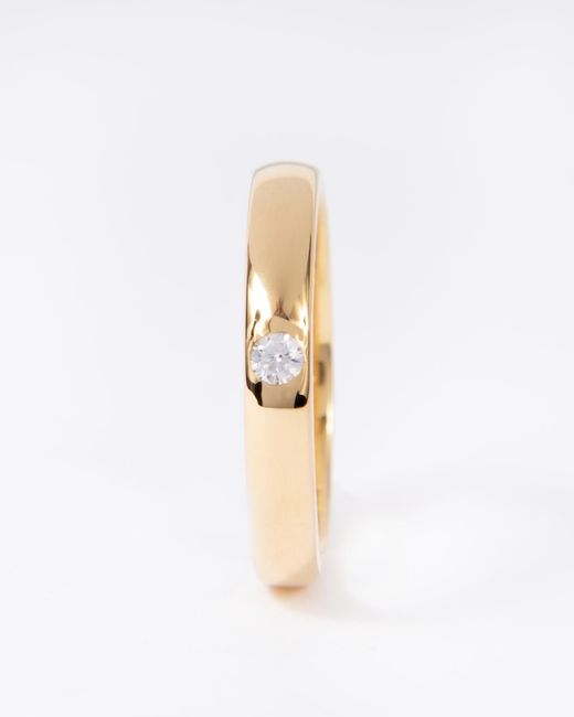 Belinda Jewelz White Center Stone Polished Band Ring