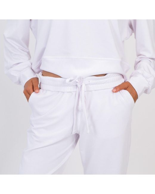 On/Off Essentials White The Solace Wide Leg Sweatpant