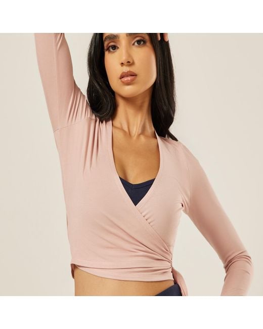 Be Athletica Pink The Ultimate Ballet Wrap-Top