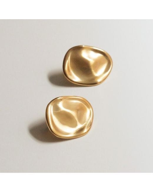 Joidart Metallic Large Golden Earrings Cala