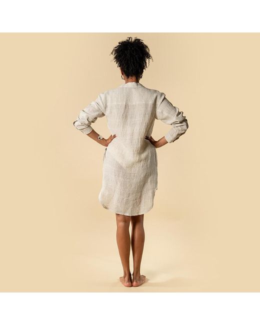 The Summer Edit Natural Neutrals Charley Luxe Linen Shirt Dress