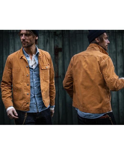 &SONS Trading Co Brown Ryder Hardwear Canvas Jacket for men