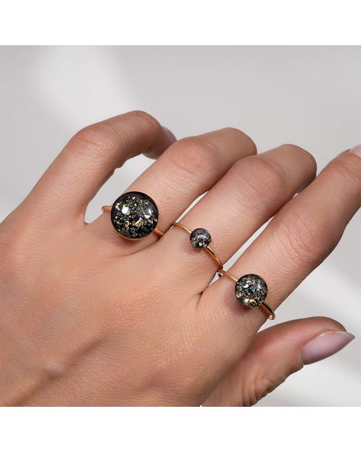Kate Koel Black Statement Galaxy Ring