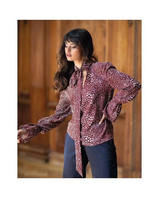 NUMBAT Red Genevieve Silk Blouse