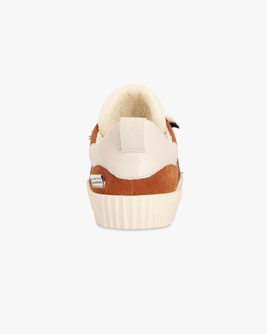 Springa | Unique Vulcanized Sneakers Italian Handmade Brown Wavy Suede Terracotta Sneakers for men