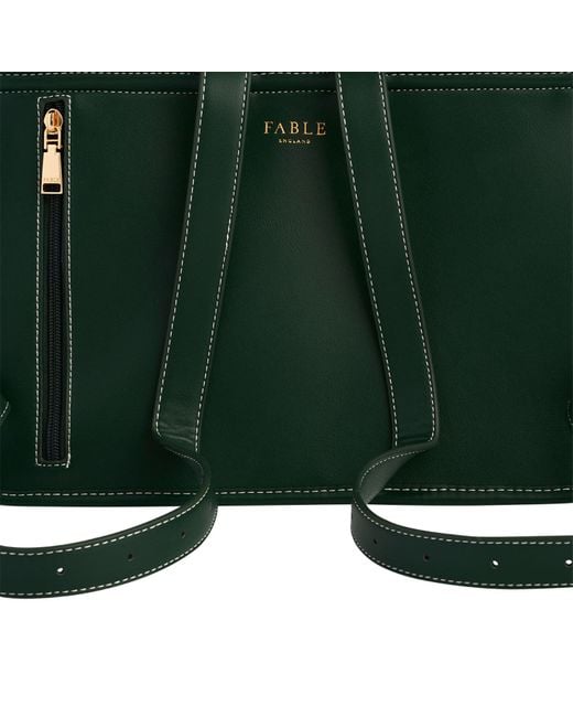 Fable England Green Satchel Backpack Large