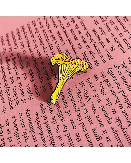 Make Heads Turn Yellow Enamel Pin Chanterelle