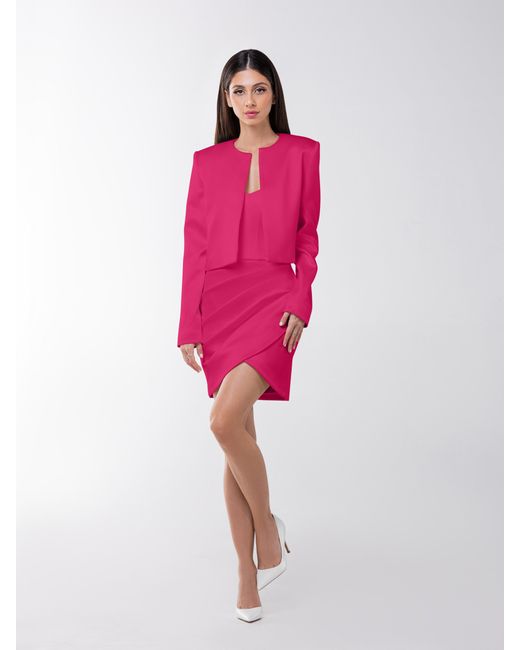 Tia Dorraine Pink Perfectly Romantic Cropped Blazer – Hot