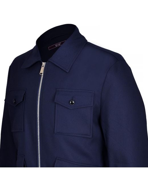 DAVID WEJ Blue Ashford Trucker Set for men