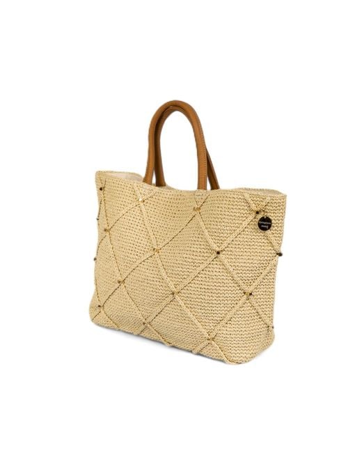 Springmoonatelier Metallic Star Raffia Bag