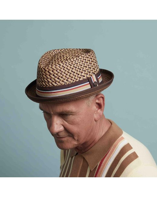 Dasmarca Hats Brown Dasmarca Max Summer Diamond Crown Lightweight Breathable Straw Porkpie Hat for men