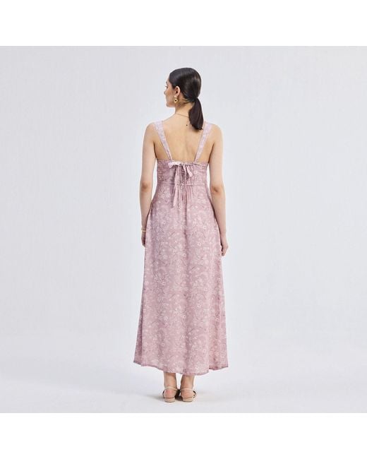 REISTOR Pink Perfect Floral Maxi With Tapered Straps