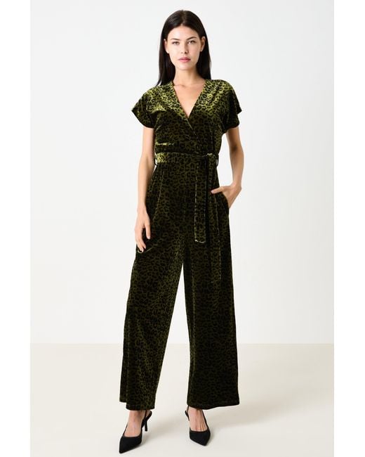 Louche Green Tiffany Velvet Roar Jumpsuit