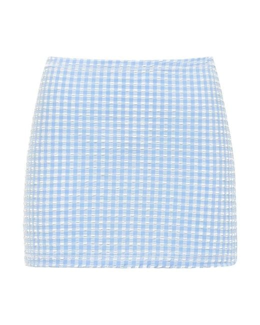 Montce Blue Peri Micro Gingham Micro Skirt