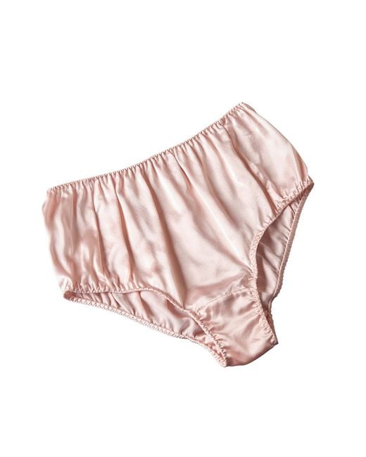 Soft Strokes Silk Pure Mulberry Silk French Cut Panties High Waist in Pink