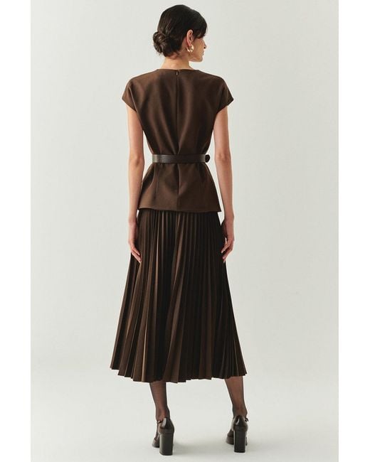 Exquise Brown Jolie Midi Dress