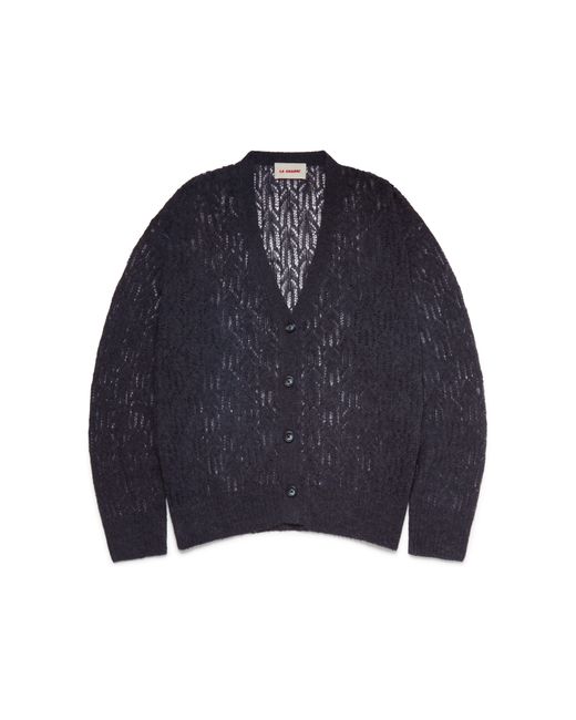 La Granni Blue Aranita V Neck Cardigan