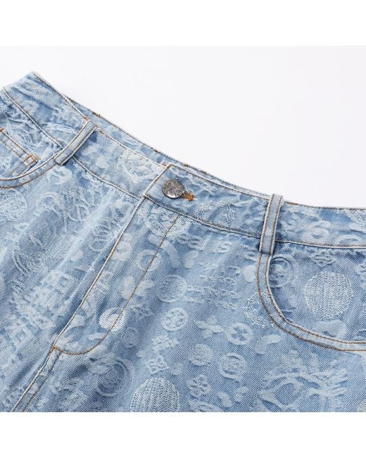 VERYRARE Blue Monogram Pants for men