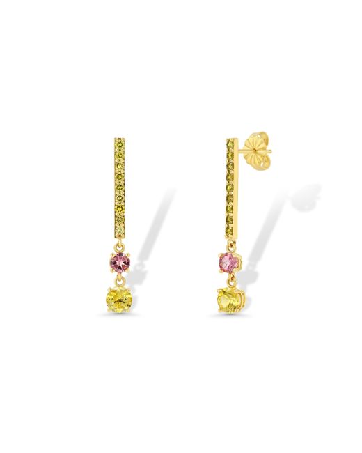 Jewelbird Metallic Diamond & Sapphire Earrings