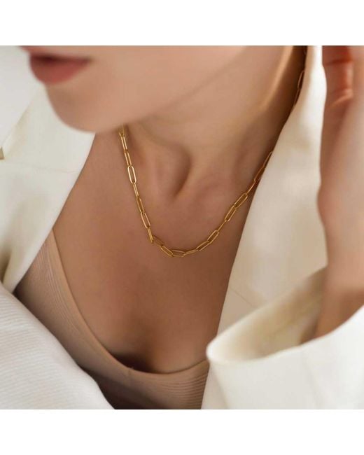 A Weathered Penny Metallic Cable Chain Necklace