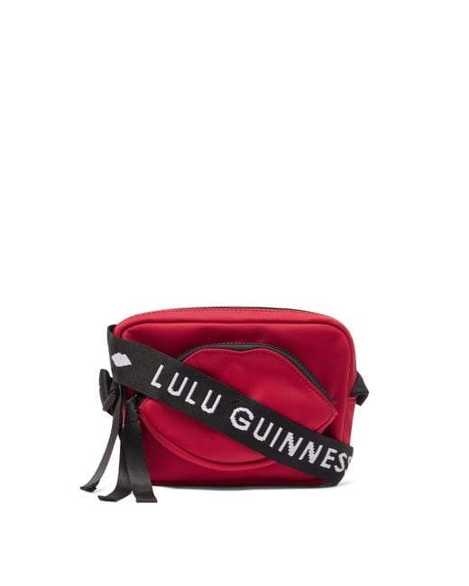 Lulu Guinness Red Lulu Nylon Pam Crossbody Bag