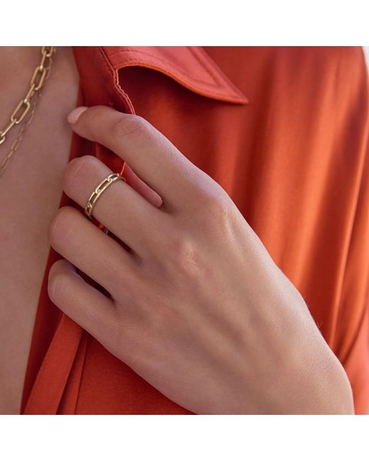 Maya Brenner Metallic Link Ring