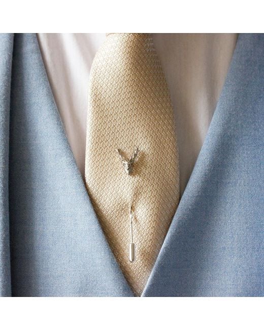 Lee Renee Metallic Stag Tie Pin/Twist Tie Pin – for men