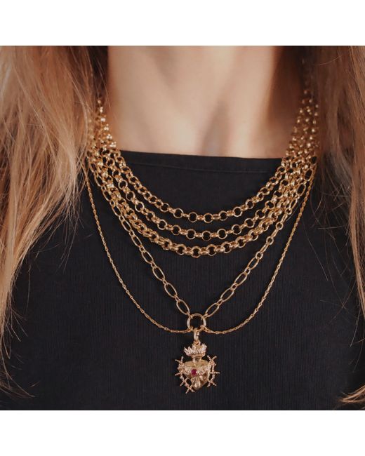 IN CAUDA VENENUM Metallic Devotion Necklace